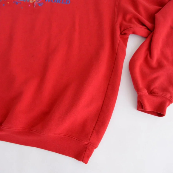 Vintage Mickey Inc Red  Embroidered Walt Disney World Crew Neck Sweater Large - Picture 5 of 11